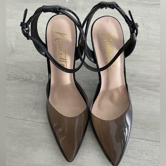 black/ clear heels (only worn once)
4 in heel with ankle strap. Nanette Lepore - Picture 3 of 6